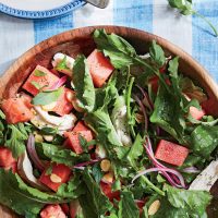 Watermelon and Arugula Chicken Salad