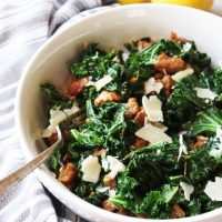 Kale and Turkey Sausage Sautee with Parmesan