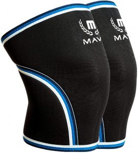 Mava Sports Pair of Knee Compression Sleeves Neoprene